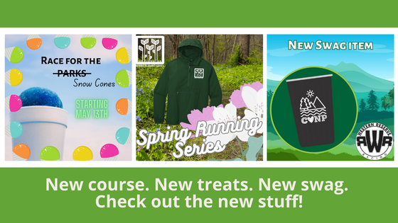 New course. New treats. New swag. Check out the new stuff at our Spring races!