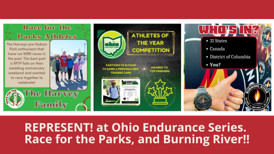 Represent! at Ohio Endurance Series, Race for the Parks, and Burning River!! We want YOU!