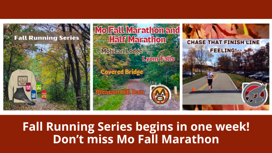 Fall Running Series begins in ONE WEEK! Don't miss Mo!