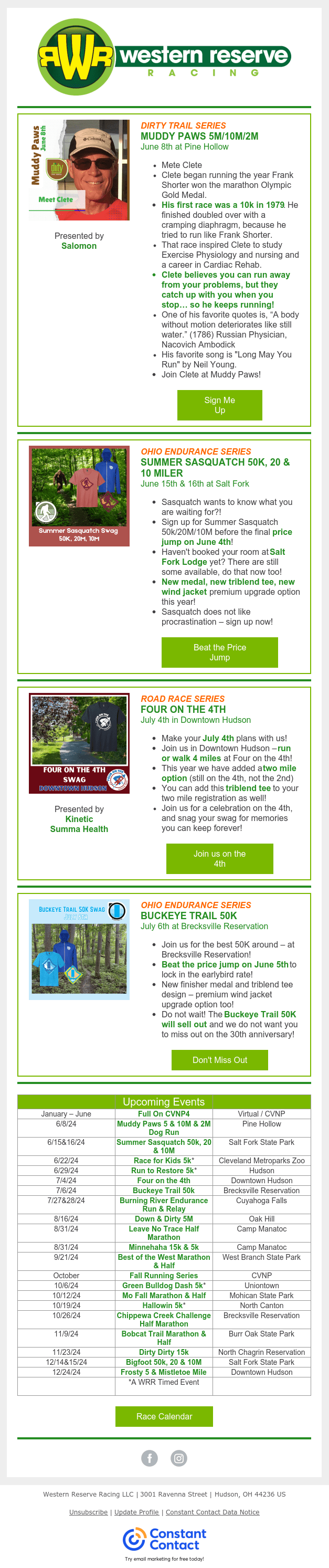 Meet Clete at Muddy Paws! Swag Reveal for Sasquatch, Four on the 4th, and Buckeye Trail! Don't miss out!!