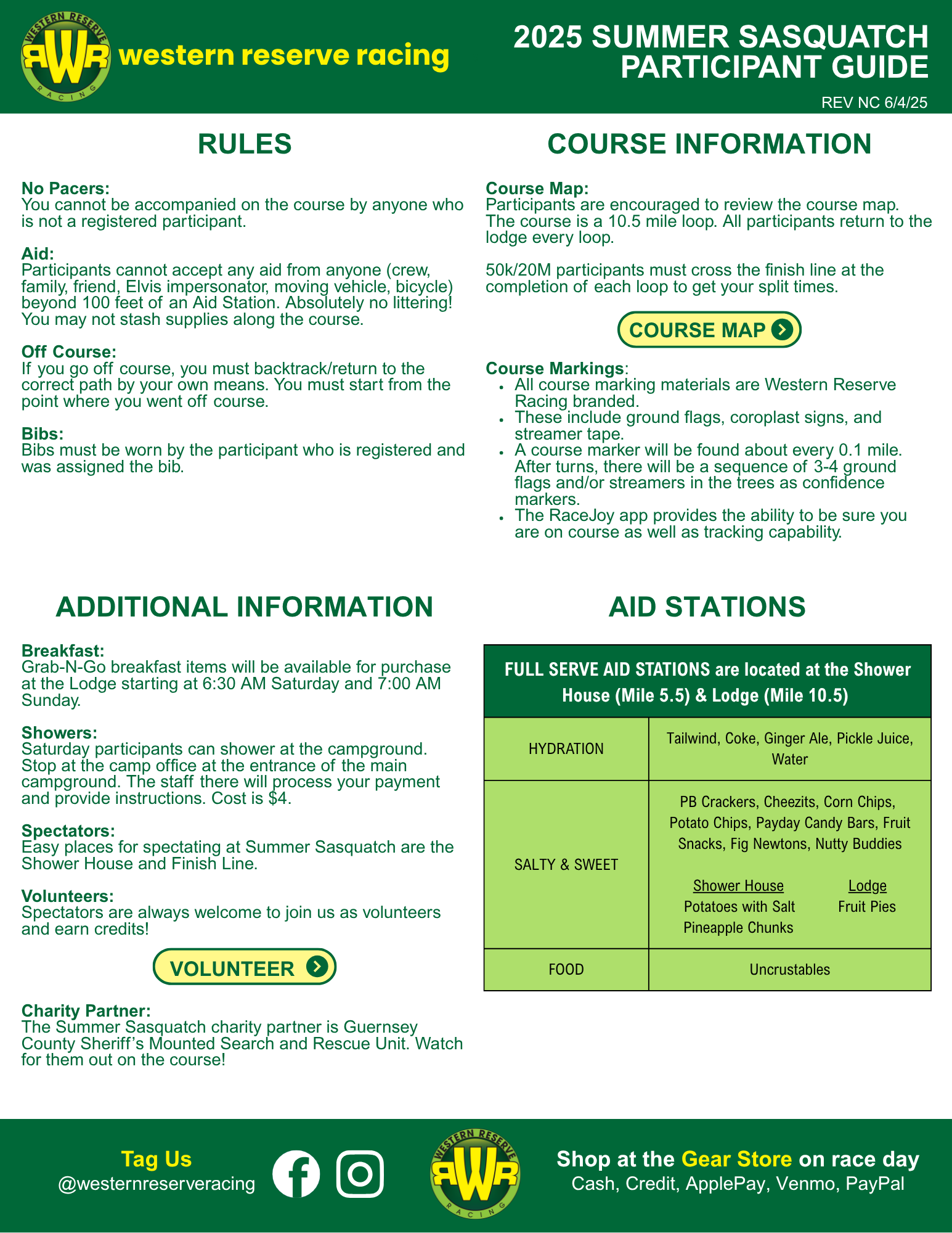 Summer Sasquatch Participant Guide page 2