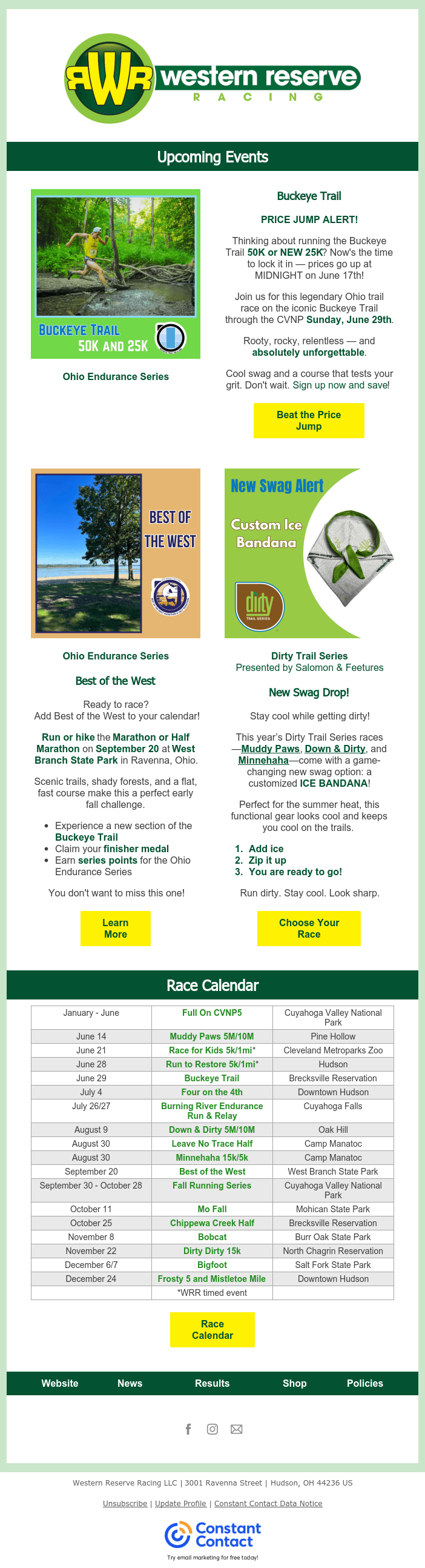 Be cool and stay cool on the trails! Cool race and swag options enclosed! https://conta.cc/4jyvvwO