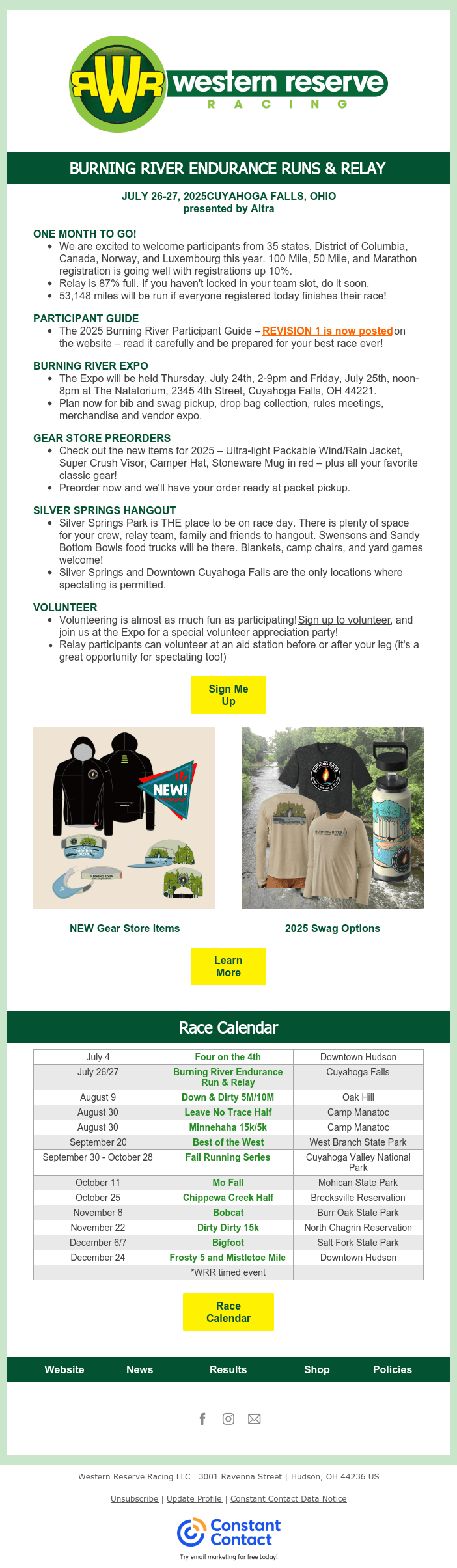 One Month Out: Burning River Endurance Runs & Relay